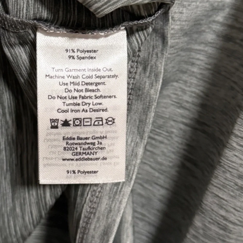 Eddie Bauer Resolution T-Shirt Dark‎ Smoke Gray Womens Tall Medium TM NWT